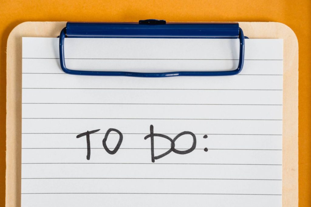 A to-do sign on a paper 