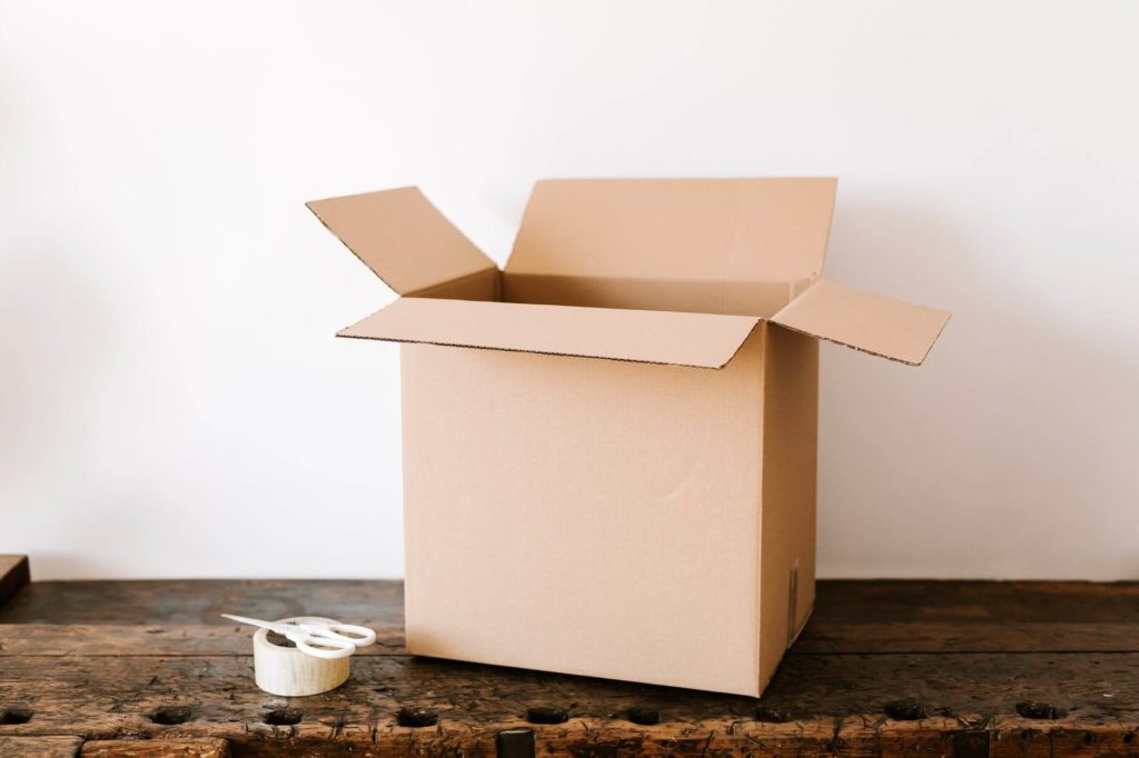 A box for relocation essentials 