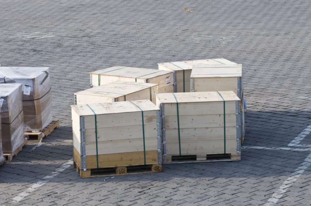 box crates outside