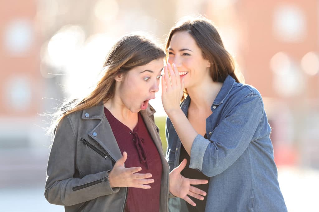 Photo of two girls talking