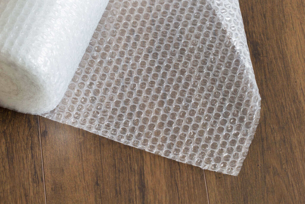 A roll of bubble wrap
